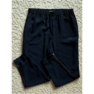 Everlane The Japanese GoWeave Ankle Zip Women’s 12 Navy Elastic Stretch Waist